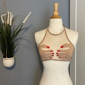 Sexy and fun mesh halter top